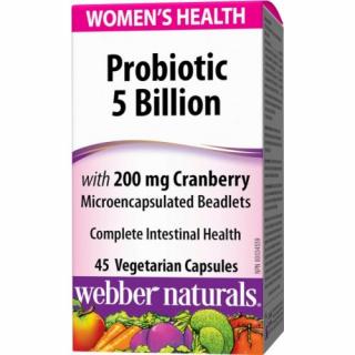 Webber Naturals Probiotiká s brusnicami pre ženy cps 1x45 ks