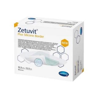 Zetuvit Plus Silicone Border kompres sterilný 12,5x12,5 cm, 1x10 ks