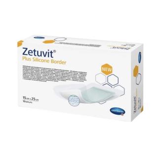 Zetuvit Plus Silicone Border kompres sterilný 15x25 cm, 1x10 ks