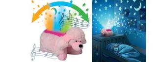 Dekoračné osvetlenie pes, ružová farba, hrajúca NLD 3 (Detské svietidlo)