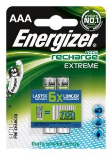Nabíjacie Mikrotužkové AAA batérie Energizer Extreme duo  (HR03 - 800 mAh) (Nabíjacie Mikrotužkové AAA batérie Energizer Extreme (HR03 - 800 mAh))