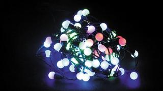 NOEL LED Vianočná reťaz 10m - guličky RGB - farebné  (Vianočná LED Svetelná reťaz - guličky RGB NOEL)