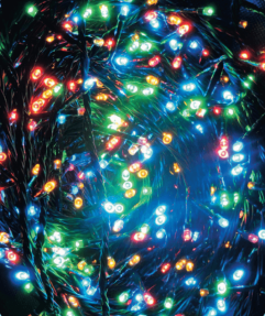 NOEL LED Vianočná reťaz 30m - Multikolor - 300LED - 8 programov  (Vianočná Svetelná LED reťaz 300 LED NOEL 32476)