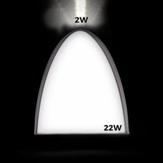 PREZENT 31652 STERO (PREZENT 31652 STERO, vonkajšie nástenné svietidlo, LED/22W, LED/2W)