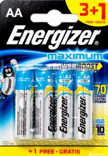 Tužkové baterky Energizer Maximum Tužka AA/3+1 (Tužkové baterky - Alkalická batéria AAA Energizer Maximum, Typ: AA, 4ks)