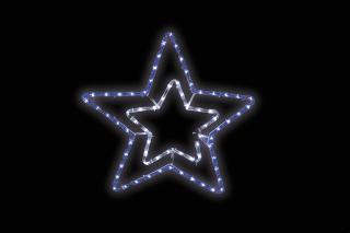 VIXEN PROFI LED Vločka 2D 56 x 56cm studená biela + modrá (Vianočná Hviezda 2D  VIXEN)