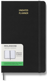 Moleskine Diár 18 mes. 2024-25 - A5 | Týždenný | Mäkká väzba | Modrý