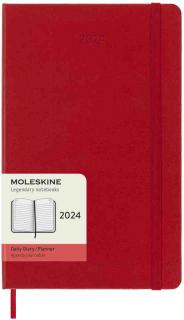 Moleskine Diár 2024 - L (A5) | Denný | Tvrdá väzba | Červený
