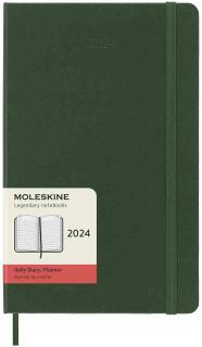 Moleskine Diár 2024 - L (A5) | Denný | Tvrdá väzba | Zelený
