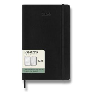 Moleskine Diár 2025 - L (A5) | Týždenný | Mäkká väzba | Čierny