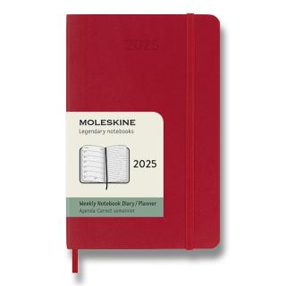 Moleskine Diár 2025 - S (A6) | Týždenný | Mäkká väzba | Červený