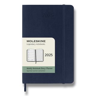 Moleskine Diár 2025 - S (A6) | Týždenný | Mäkká väzba | Modrý