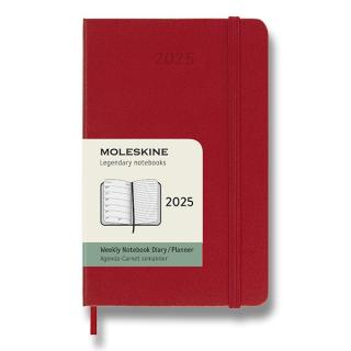 Moleskine Diár 2025 - S (A6) | Týždenný | Tvrdá väzba | Červený