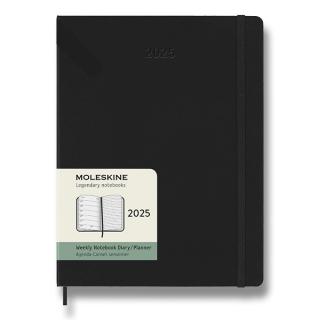 Moleskine Diár 2025 - XL (A4) | Týždenný | Tvrdá väzba | Čierny