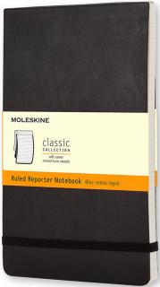 Moleskine Reporter - S (A6) | Mäkká väzba | Čierny