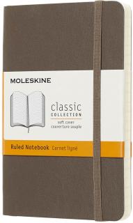 Moleskine Zápisník Classic - S (A6) | Mäkká väzba | Hnedý