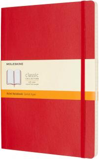 Moleskine Zápisník Classic - XL (A4) | Mäkká väzba | Červený