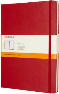 Moleskine Zápisník Classic - XL (A4) | Tvrdá väzba | Červený