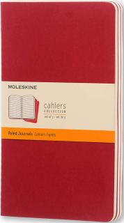 Moleskine Zošit Cahier (3ks) - L (A5) | Mäkká väzba | Červený