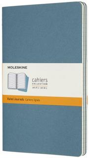 Moleskine zošit Cahier (3ks) - L (A5) | Mäkká väzba | modrozelený | Linajkový