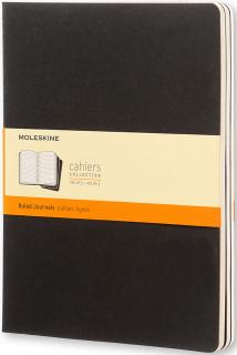 Moleskine Zošit Cahier (3ks) - XL (A4) | Mäkká väzba | Čierny