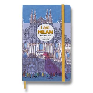 Zápisník Moleskine I am Milan - L (A5) | Linajkový | Tvrdá väzba