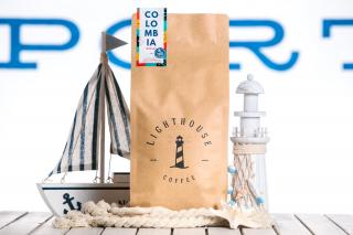 Bezkofeínová káva Lighthouse Coffee Colombia Excelso EP Swiss Water Decaf Hmotnosť v gramoch: 1000