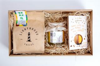 Lighthouse Coffee & čokoláda Lyra & med od včelára: darčekový balíček