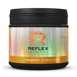 Reflex Nutrition Creapure Creatine Powder 250g (Zlepšuje fyzickú výkonnosť počas krátkodobého tréningu s vysokou intenzitou.)
