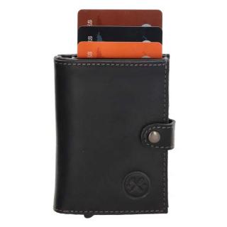 Čierna kožená peňaženka s RFID ochranou &quot;Protect&quot;