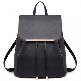 Čierny elegantný kožený batoh „Majestic“
