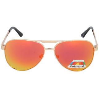 Oranžové okuliare pilotky s hrubým rámom &quot;Pilot&quot;