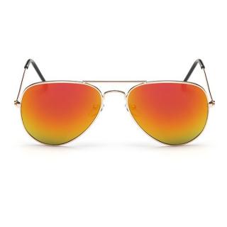 Oranžové zrkadlové okuliare pilotky &quot;Aviator&quot;