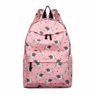 Ružový vzorovaný ruksak do školy „Unicorn&quot;