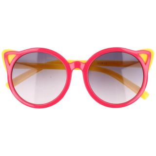 Žlto-červené špicaté slnečné okuliare pre deti &quot;Tiger&quot;