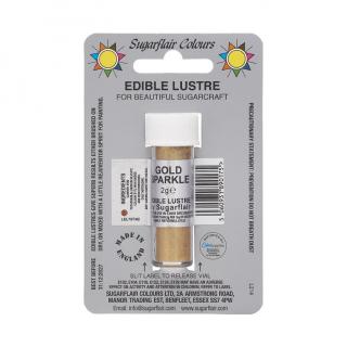 Farba prášková perleťová Gold Sparkle 2g, SGF, E155T (Sugarflair Colours)