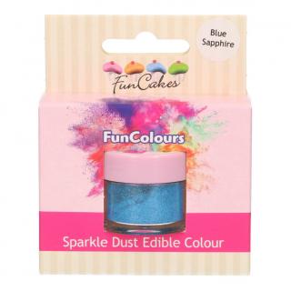 Jedlá glitrová perleťová farba Blue Sapphire 1,5g, FunCakes, F41035