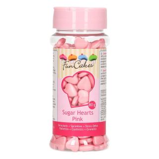 Posyp Fun Cakes - Ružové srdiečka 80g, Hearts Pink, F52205