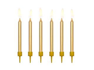 Sviečky zlaté 6ks, 6cm, PD, SCP-10-019ME