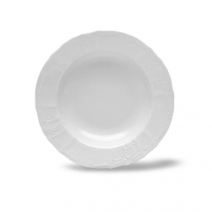 BERNADOTTE - hlboký tanier 23 cm, biela (3962)