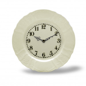 BERNADOTTE hodiny tanierové 27 cm slonová kosť (5190)
