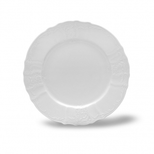BERNADOTTE - plytký tanier 27 cm, II.A, biela (4344)