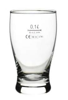 Gentleman pohár ciachovaný 0,1 l (6ks) (3702)