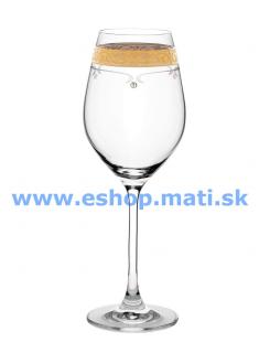 Kalich na víno Royal Gold 360ml 40352 Swarovski Crystals (2KS) (8814)