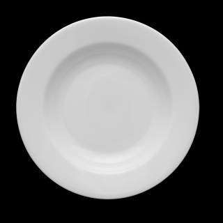 KASZUB - hlboký tanier 22,5 cm, biela (7427)