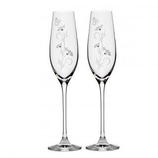 Pohár na šampanské Celebration Flowers Crystals (2KS) (5403)
