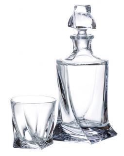 Quadro whiskey set fľaša + poháre 340ml (1+6ks) (8450)