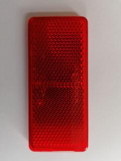Odrazové sklíčko obdĺžníkové samolepiace - červené