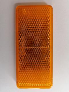 Odrazové sklíčko obdĺžníkové samolepiace - oranžové