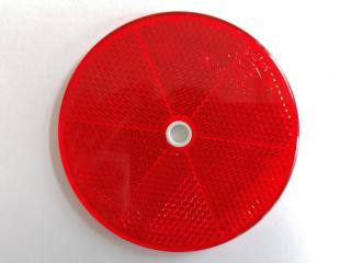 Odrazové sklíčko okrúhle s dierou - červené